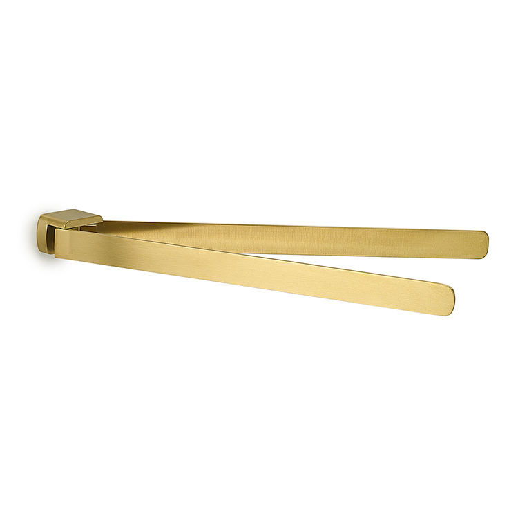 Gedy PI23-88 Double Swivel Towel Bar, Matte Gold